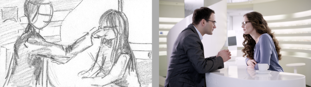 Genaue Planung. Storyboard und Umsetzung.